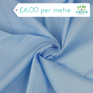 Cotton Poplin Plain in Sky Blue